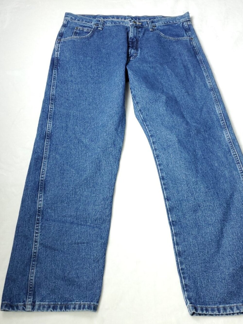 Wrangler Cowboy Jeans Mens 38x31 Actual Size Blue Cotton Western Denim USA y2K - Picture 2 of 7